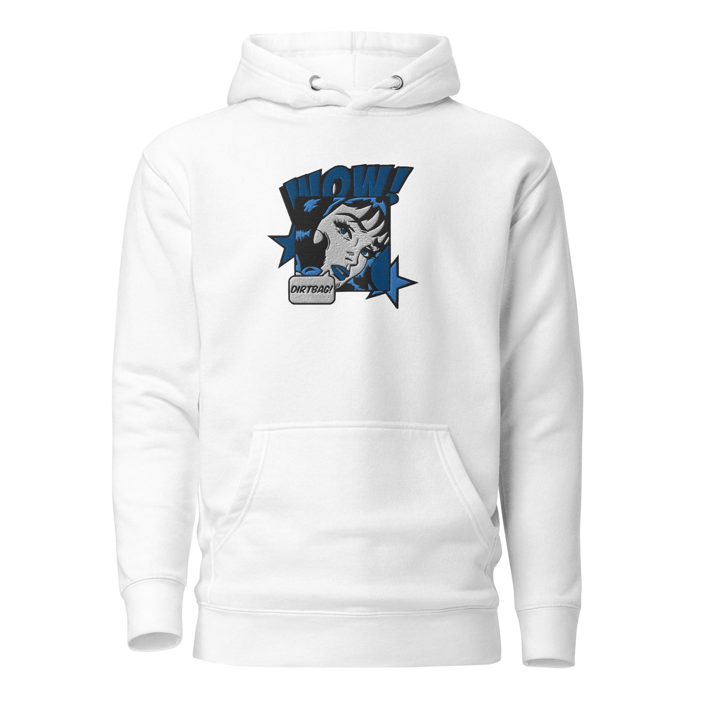 BLUE COMIC EMBROIDERY DIRTBAG HOODIE