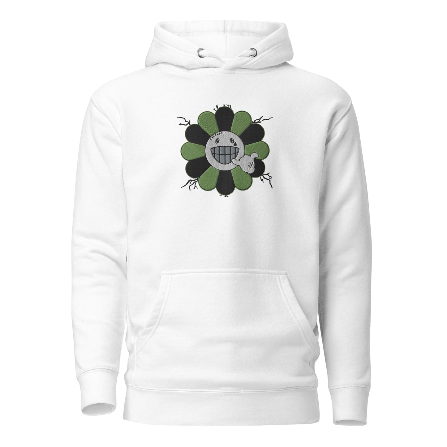 FLOWER EMBROIDERED DIRTBAG HOODIE