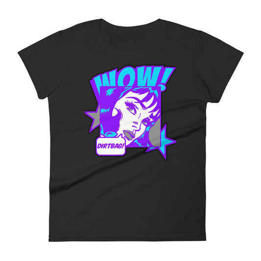 PURPLE COMIC DIRTBAG WOMENS TEE