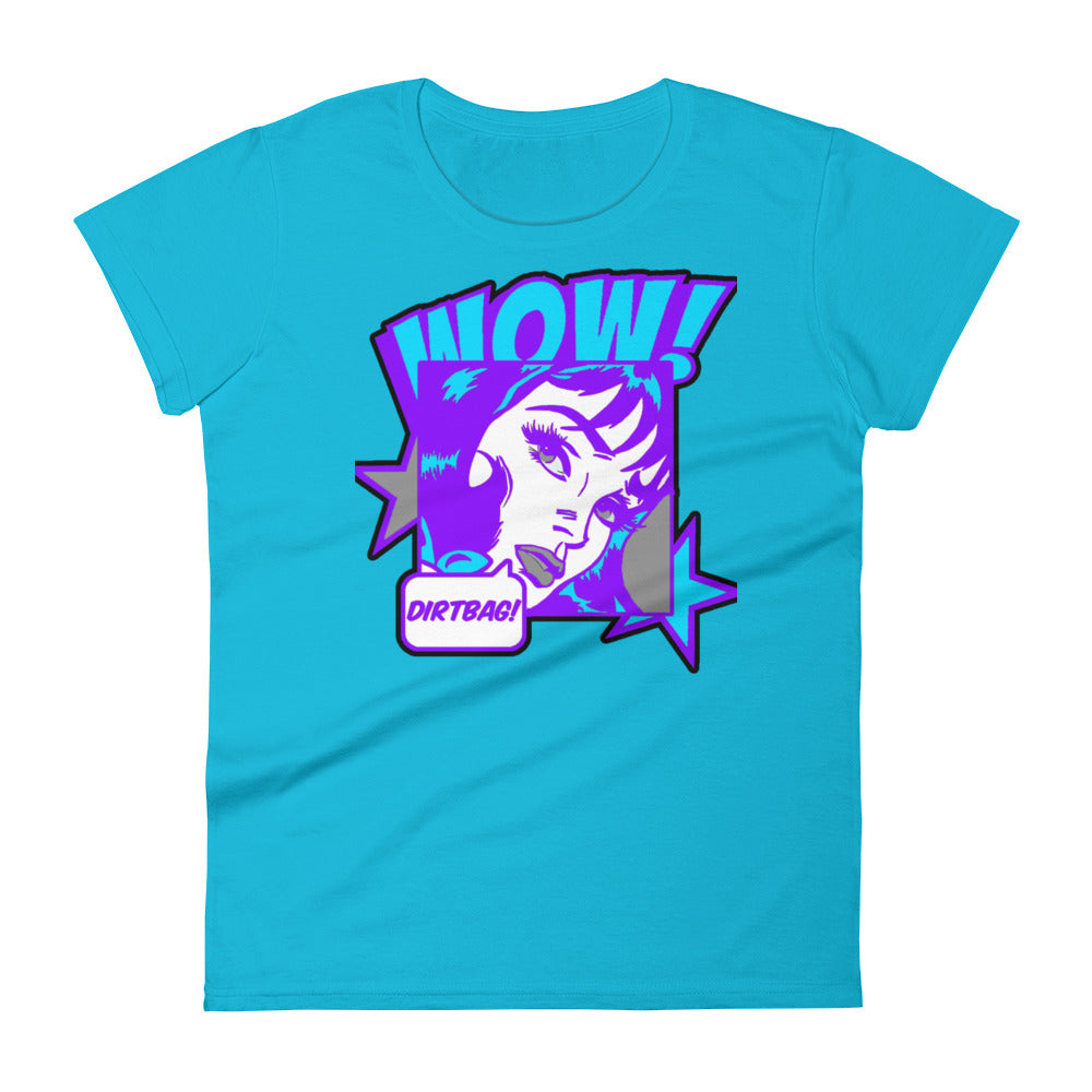 PURPLE COMIC DIRTBAG WOMENS TEE