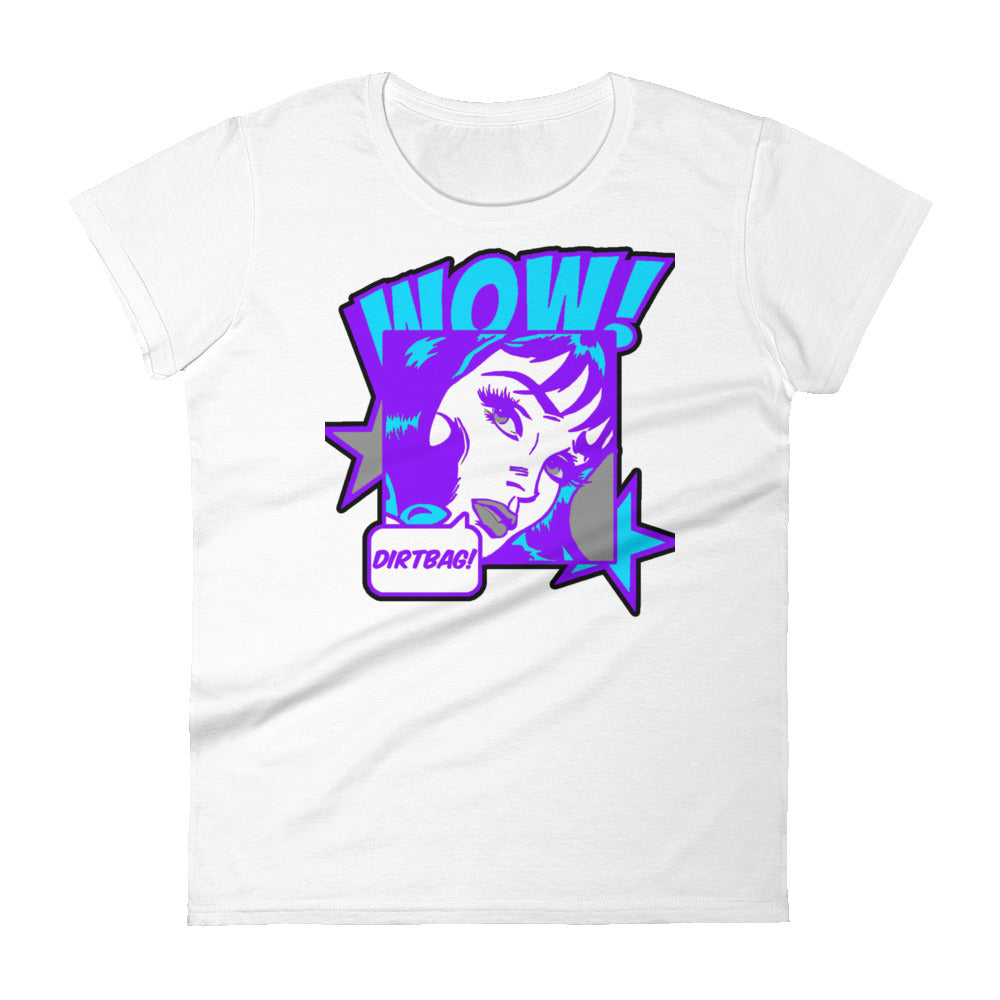 PURPLE COMIC DIRTBAG WOMENS TEE